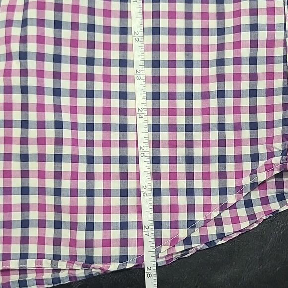 J. Crew Men's purple gingham button up slim fit size L* office  professional - Picture 6 of 10